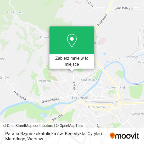 Mapa Parafia Rzymskokatolicka św. Benedykta, Cyryla i Metodego