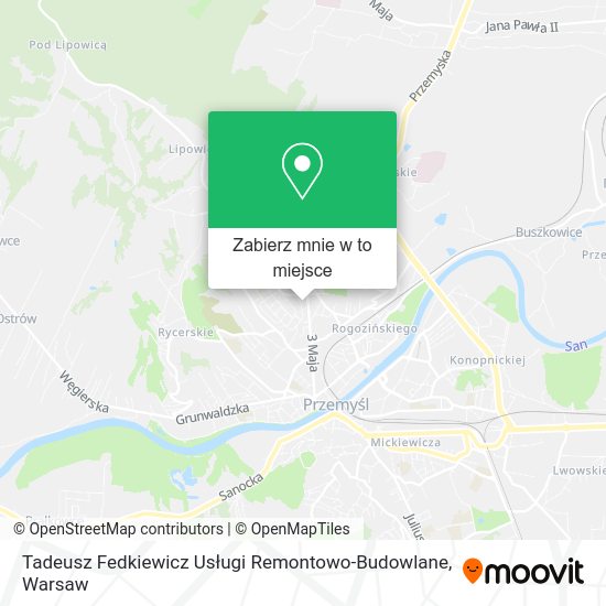 Mapa Tadeusz Fedkiewicz Usługi Remontowo-Budowlane