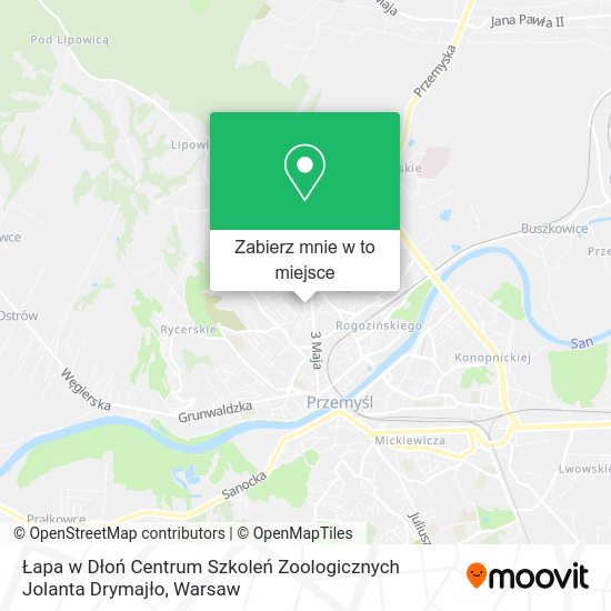 Mapa Łapa w Dłoń Centrum Szkoleń Zoologicznych Jolanta Drymajło