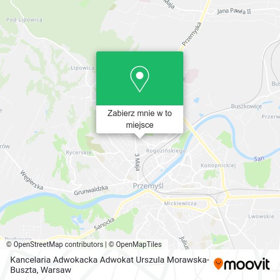 Mapa Kancelaria Adwokacka Adwokat Urszula Morawska-Buszta