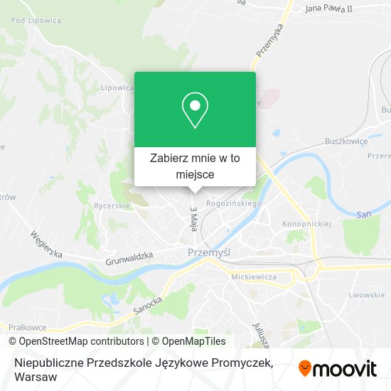 Mapa Niepubliczne Przedszkole Językowe Promyczek