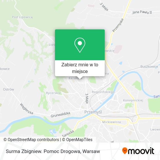 Mapa Surma Zbigniew. Pomoc Drogowa