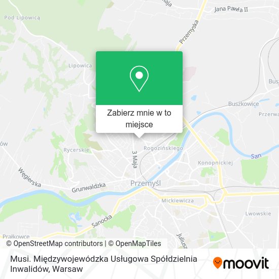 Mapa Musi. Międzywojewódzka Usługowa Spółdzielnia Inwalidów