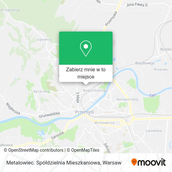 Mapa Metalowiec. Spółdzielnia Mieszkaniowa