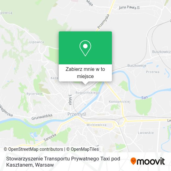 Mapa Stowarzyszenie Transportu Prywatnego Taxi pod Kasztanem