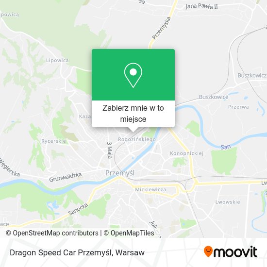 Mapa Dragon Speed Car Przemyśl