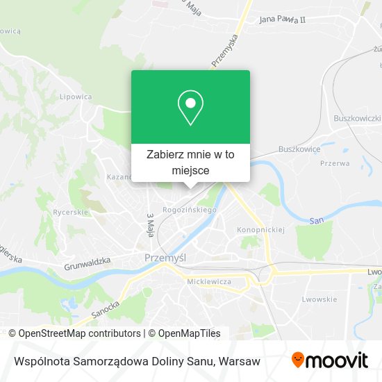 Mapa Wspólnota Samorządowa Doliny Sanu