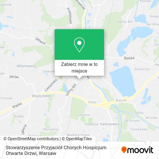 Mapa Stowarzyszenie Przyjaciół Chorych Hospicjum Otwarte Drzwi