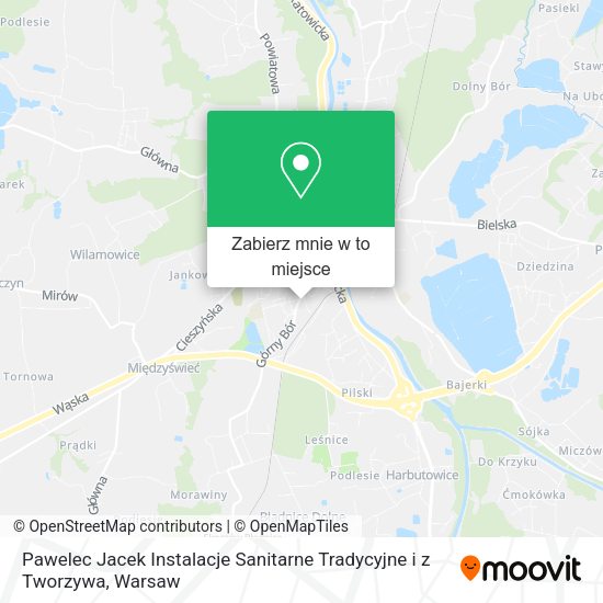 Mapa Pawelec Jacek Instalacje Sanitarne Tradycyjne i z Tworzywa