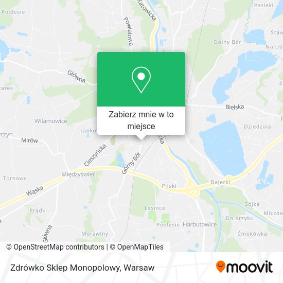 Mapa Zdrówko Sklep Monopolowy