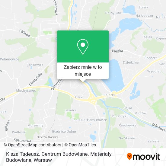 Mapa Kisza Tadeusz. Centrum Budowlane. Materiały Budowlane