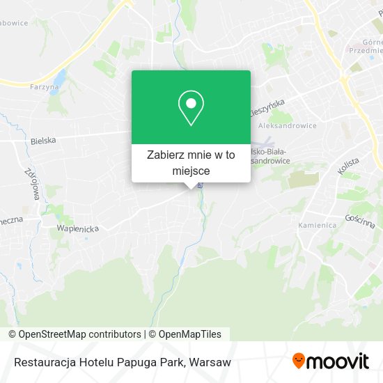 Mapa Restauracja Hotelu Papuga Park