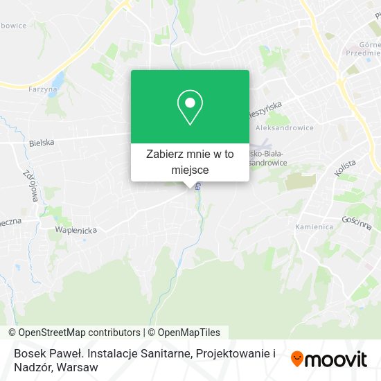 Mapa Bosek Paweł. Instalacje Sanitarne, Projektowanie i Nadzór