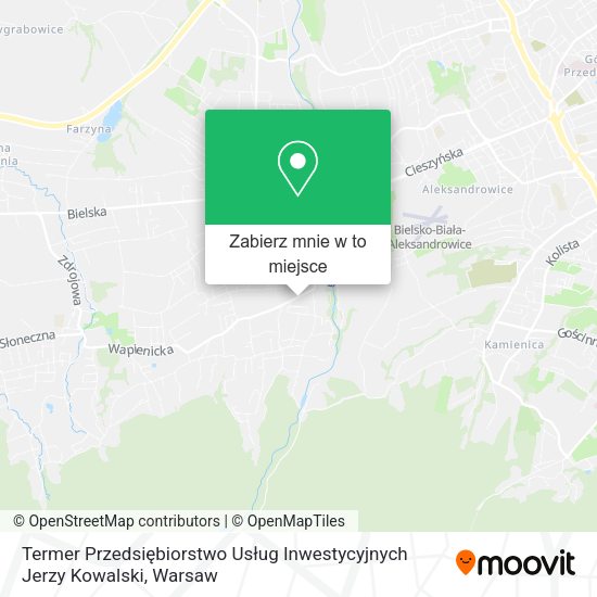 Mapa Termer Przedsiębiorstwo Usług Inwestycyjnych Jerzy Kowalski