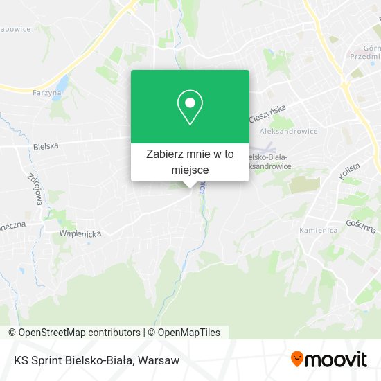 Mapa KS Sprint Bielsko-Biała