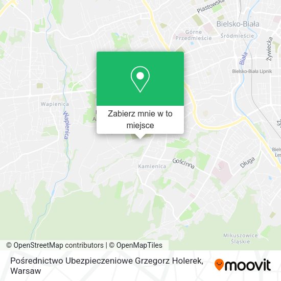 Mapa Pośrednictwo Ubezpieczeniowe Grzegorz Holerek