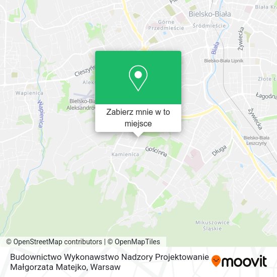 Mapa Budownictwo Wykonawstwo Nadzory Projektowanie Małgorzata Matejko