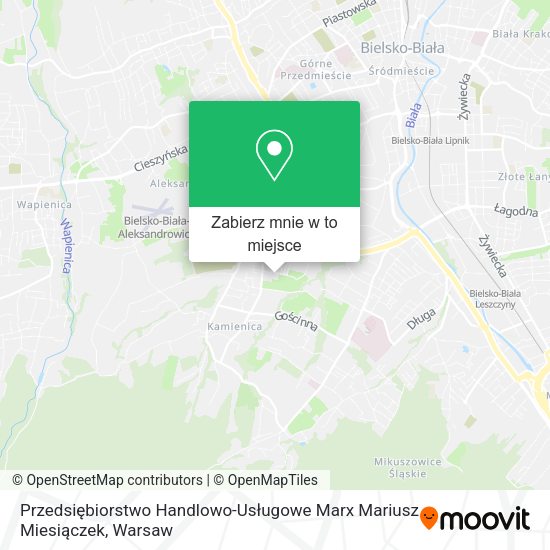 Mapa Przedsiębiorstwo Handlowo-Usługowe Marx Mariusz Miesiączek