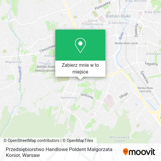 Mapa Przedsiębiorstwo Handlowe Poldent Małgorzata Konior