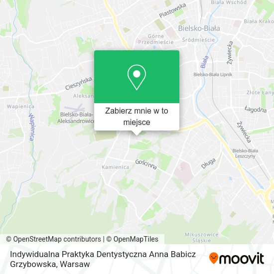 Mapa Indywidualna Praktyka Dentystyczna Anna Babicz Grzybowska