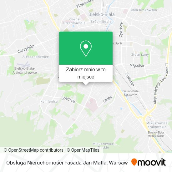 Mapa Obsługa Nieruchomości Fasada Jan Matla