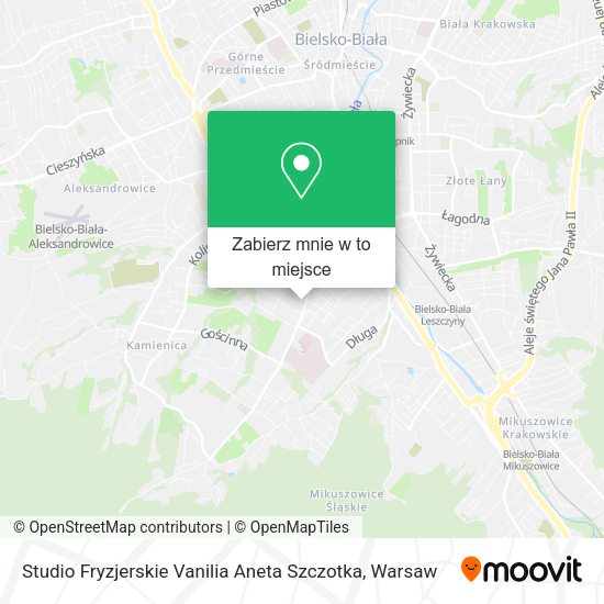 Mapa Studio Fryzjerskie Vanilia Aneta Szczotka