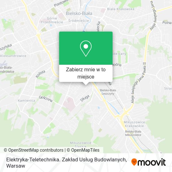 Mapa Elektryka-Teletechnika. Zakład Usług Budowlanych