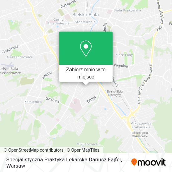 Mapa Specjalistyczna Praktyka Lekarska Dariusz Fajfer