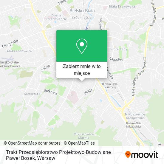 Mapa Trakt Przedsiębiorstwo Projektowo-Budowlane Paweł Bosek