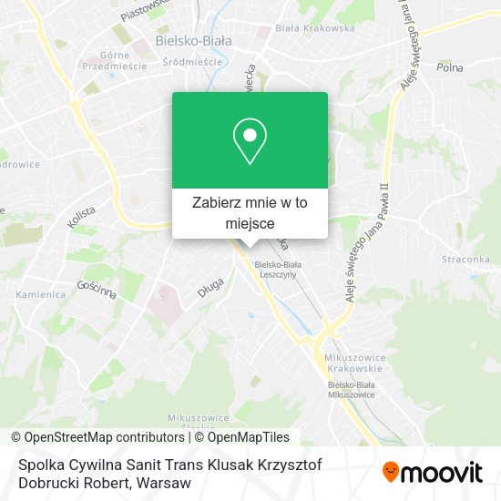 Mapa Spolka Cywilna Sanit Trans Klusak Krzysztof Dobrucki Robert