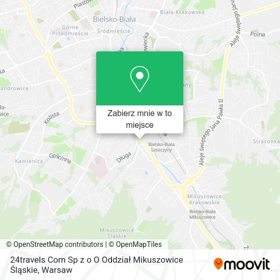 Mapa 24travels Com Sp z o O Oddział Mikuszowice Śląskie