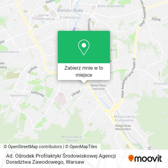 Mapa Ad. Ośrodek Profilaktyki Środowiskowej Agencji Doradztwa Zawodowego