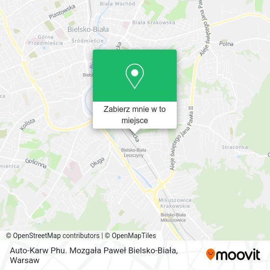 Mapa Auto-Karw Phu. Mozgała Paweł Bielsko-Biała