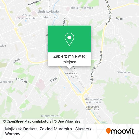 Mapa Majiczek Dariusz. Zakład Murarsko - Ślusarski