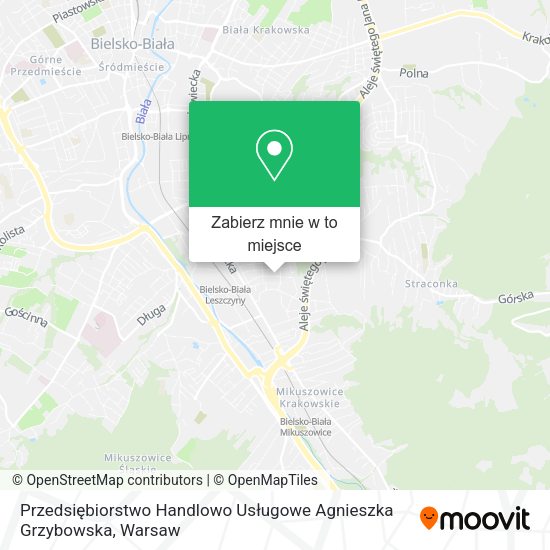 Mapa Przedsiębiorstwo Handlowo Usługowe Agnieszka Grzybowska