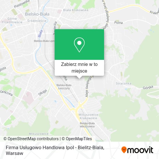 Mapa Firma Usługowo Handlowa Ipol - Bielitz-Biala