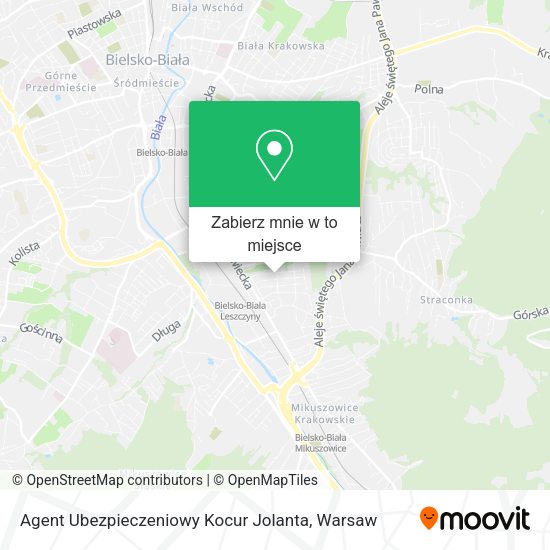 Mapa Agent Ubezpieczeniowy Kocur Jolanta