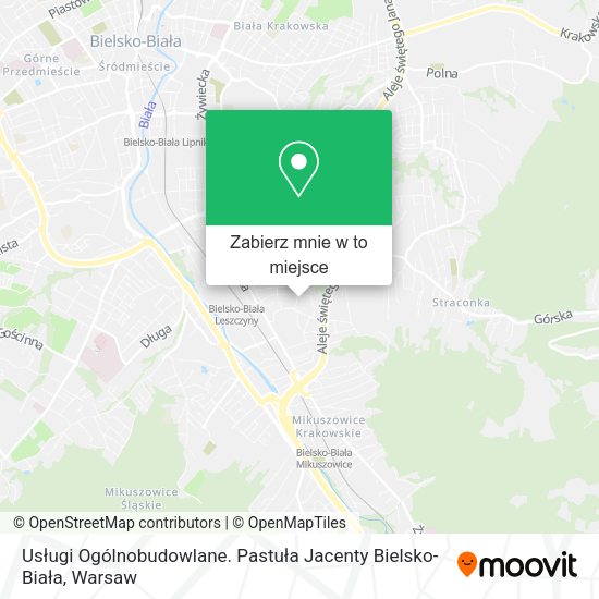 Mapa Usługi Ogólnobudowlane. Pastuła Jacenty Bielsko-Biała