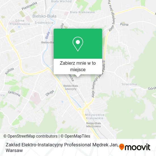 Mapa Zakład Elektro-Instalacyjny Professional Mędrek Jan