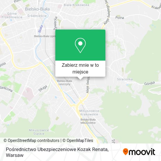 Mapa Pośrednictwo Ubezpieczeniowe Kozak Renata