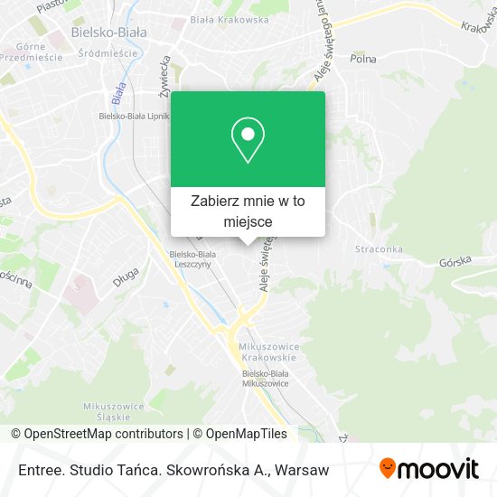 Mapa Entree. Studio Tańca. Skowrońska A.