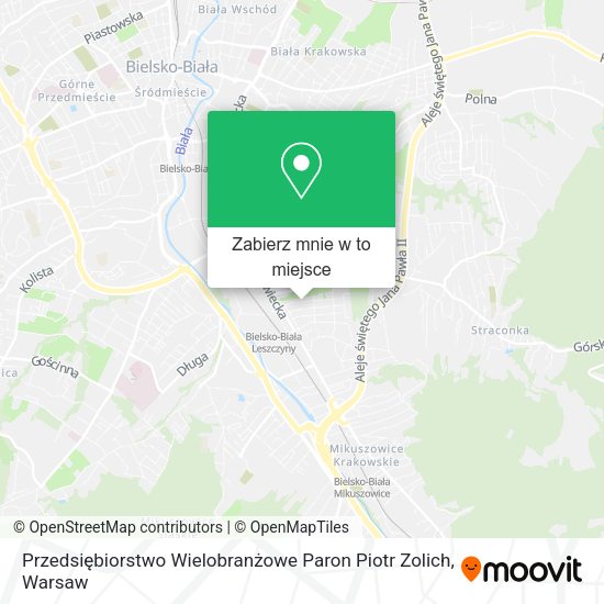 Mapa Przedsiębiorstwo Wielobranżowe Paron Piotr Zolich