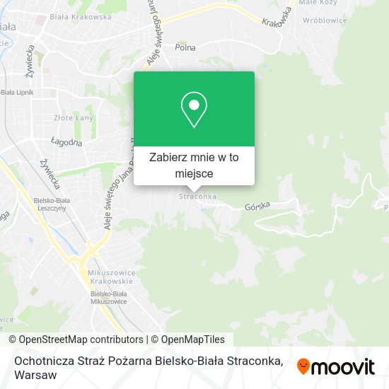 Mapa Ochotnicza Straż Pożarna Bielsko-Biała Straconka