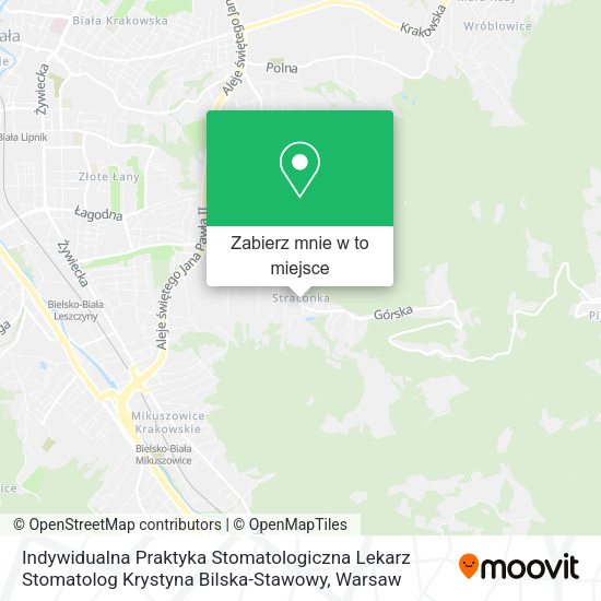 Mapa Indywidualna Praktyka Stomatologiczna Lekarz Stomatolog Krystyna Bilska-Stawowy