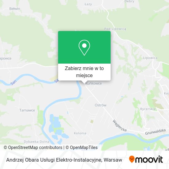 Mapa Andrzej Obara Usługi Elektro-Instalacyjne