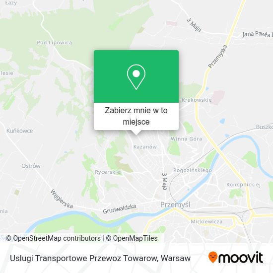 Mapa Uslugi Transportowe Przewoz Towarow