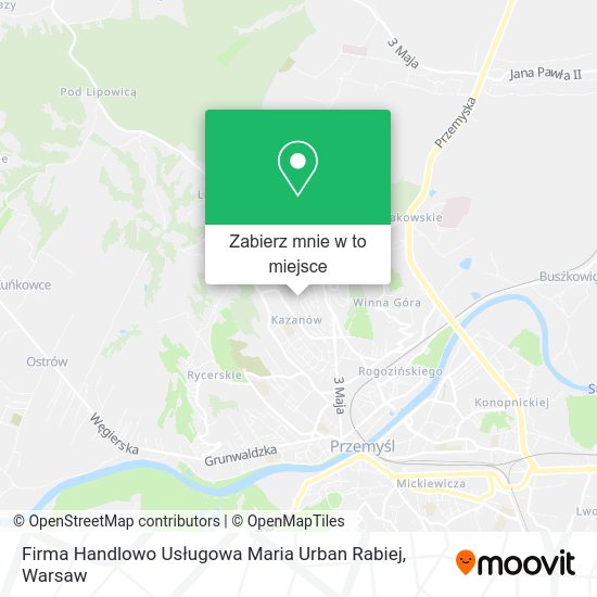 Mapa Firma Handlowo Usługowa Maria Urban Rabiej