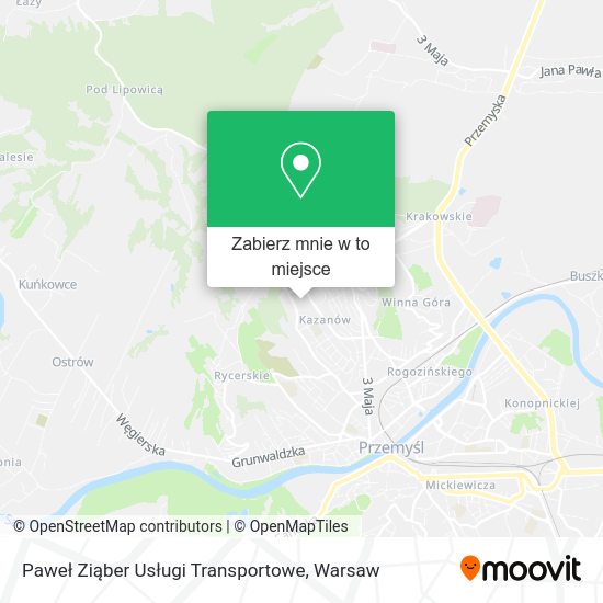 Mapa Paweł Ziąber Usługi Transportowe