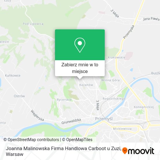 Mapa Joanna Malinowska Firma Handlowa Carboot u Zuzi