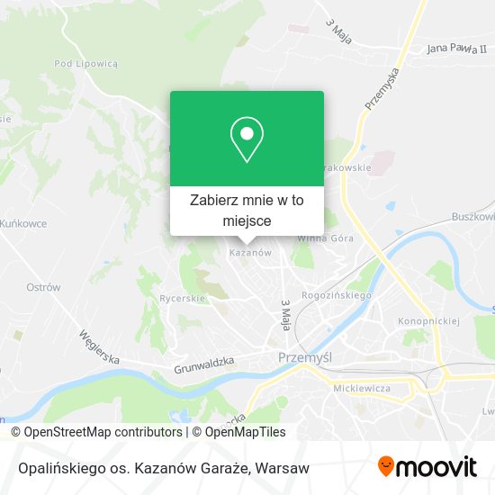 Mapa Opalińskiego os. Kazanów Garaże